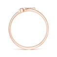 thumbnail image 2 of ANGARA Natural Capital "J" Diamond Initial Ring with Bezel-Set Amethyst in 14K Rose Gold for Women (Size-2.5mm) | February Birthstone, Anniversary, Jewelry Gift for Women | Natural Amethyst Ring, 2 of 9