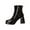 Black, variant on LOVZFMLL Boots for Women Mid Calf Chelsea Boots Side Zipper Square Toe Slip Resistant Mid Chunky Heel Fashion Fall Winter Boots