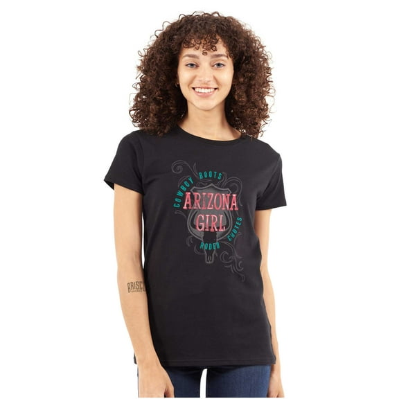 Cute Arizona Cowgirl Southwest Pride Womens Slim Fit Graphic Tee Brisco Brands S
