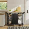 thumbnail image 6 of Bestier Rolling Kitchen Utility Cart w/ Collapsible Surface Extender, Grey, 6 of 7