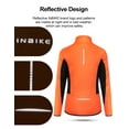 thumbnail image 6 of INBIKE Women's Cycling Jacket Biking Running Windbreaker Thermal Fleece Lined Reflective Coat Winter Orange Medium, 6 of 7
