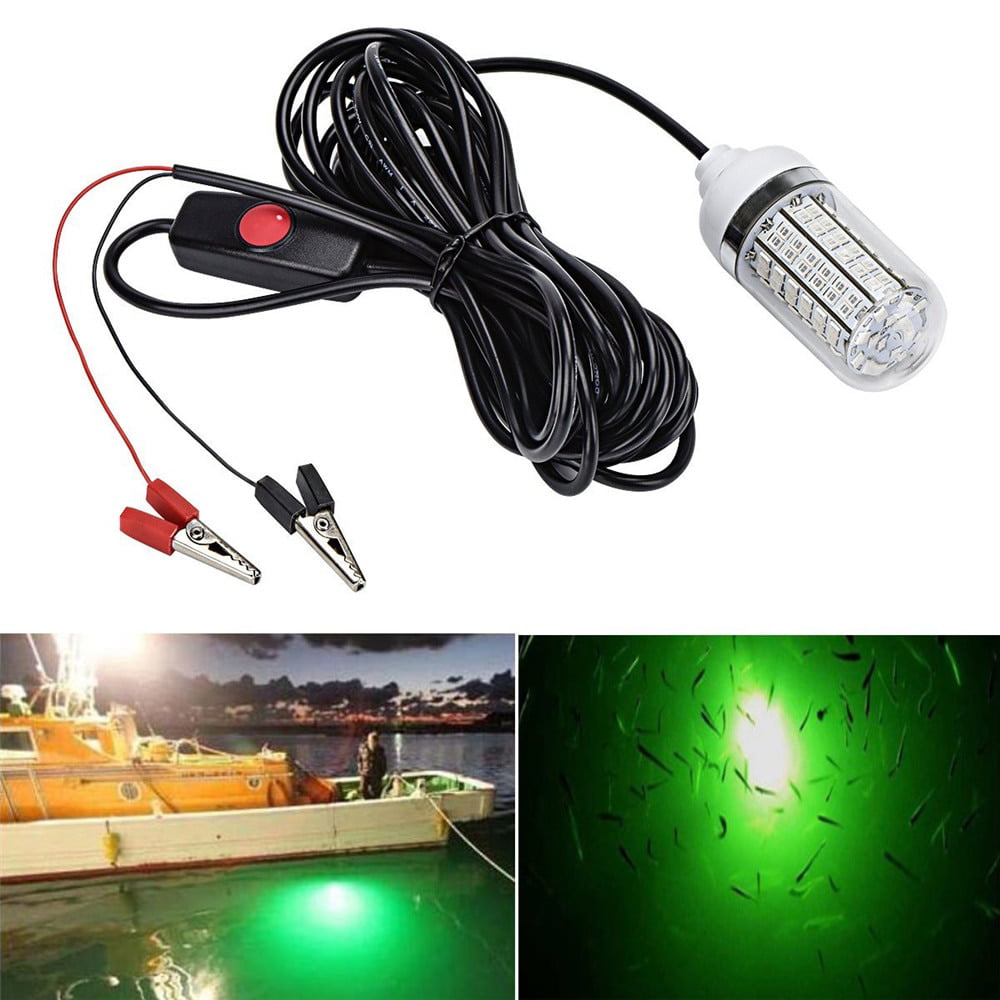 Fishing Light LED Submersible Underwater Fish Finder Lamp with 16.5 ft  Cord, Crappie, Snook, Fish Attractor