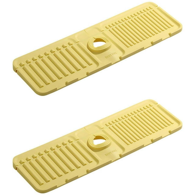 Rbaofujie Kitchen 2pcs Faucet Water Flowing Pad Drying Cushion Pad Sink Guard Pad for Kitchen and Bathroom Kitchen