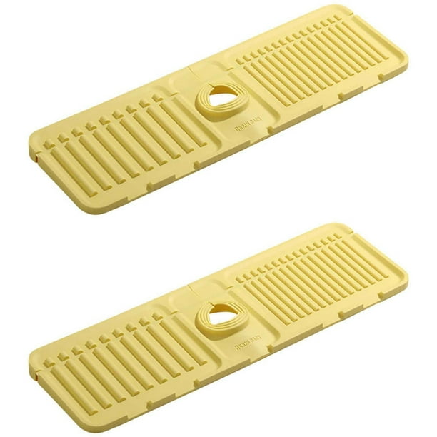 2pcs Faucet Water Flowing Pad Drying Cushion Pad Sink Guard Pad For Kitchen And Bathroom