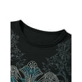 thumbnail image 5 of Women's Vintage Gothic T-shirt Long Sleeve Graphic Print Tops Slim Grunge Aesthetic Tees Streetwear, 5 of 6