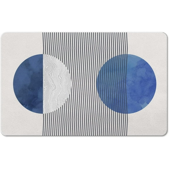 Nutksea Boho Bathroom Rugs Cute Bath Mat Non-Slip Modern Abstract Minimalism Boho Bathroom Mat Soft Machine Washable Boho Floor Mats 27"x17"