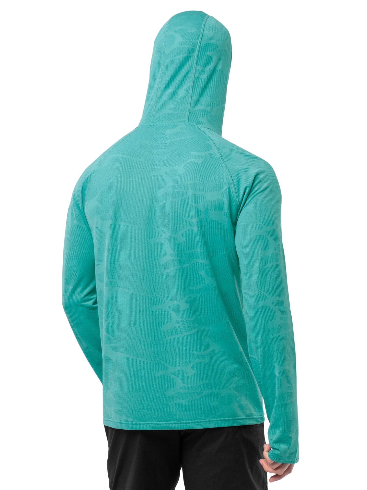 Realtree Fishing Men’s Long Sleeve Performance Raglan Tag-free Hooded Shirt, size S-3XL