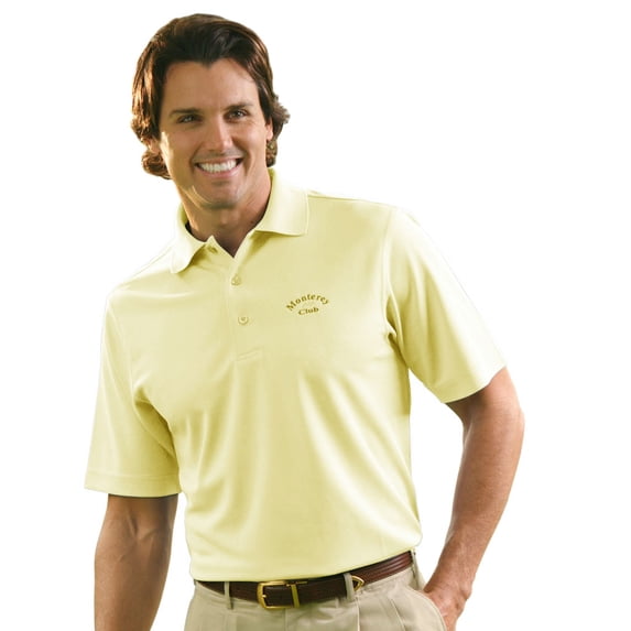 Monterey Club Men's Radiant Texture Solid Golf Polo Shirt #1072