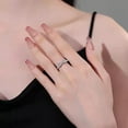 thumbnail image 4 of Plated 925 Sterling Silver Rings For Women Cubic Zirconia Promise Rings For Her Stackable Wedding Rings For Women Bow Stacking Ring Sets, 4 of 9