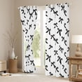 thumbnail image 3 of Homewish Cartoon Bowtie Bowknot Curtains Pack of 2 (42x84 Each),Cute Ribbon Bow Curtains Blackout,White Black Bedroom Curtains For Girl Teens,Luxury Bedroom Decor, 3 of 6
