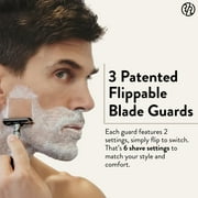 Rockwell Razors 6C Safety Razor with 6 Adjustable Settings and 5 Razor Blades, Gunmetal Chrome
