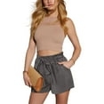 thumbnail image 5 of BLVB Womens Shorts with Pockets Summer Casual Shorts for Women High Waist Casual Lightweight Adjustable Tie Knot Loose Short Pants, 5 of 7