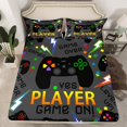 thumbnail image 2 of Castle Fairy 4-Piece King Sheet Set - Teens Video Game Abstract Lightning, 2 of 7