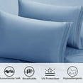 thumbnail image 4 of Queen Size Sheets Set, 100% Bamboo Cooling Bed Sheets Deep Pocket, Silky Soft and Breathable, 4 Pieces, 4 of 6