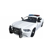 2011 Dodge Charger Pursuit Unmarked w/ Lights & Sounds, White - Motor Max 79532 - 1/24 scale Diecast Model Toy Car