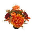 thumbnail image 3 of Autumn Cemetery Potted Flowers, Artificial Fall Arrangement For Memorials & Gravesite Decor, Fade-Resistant Outdoor Artificial Flowers For Headstones, 3 of 4