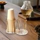 thumbnail image 1 of Estante para vasos de acrílico | Portavasos desechable con asa de metal | Organizador multifuncional dorado para el hogar y la oficina | Diseño compacto de una sola pieza, 1 of 6