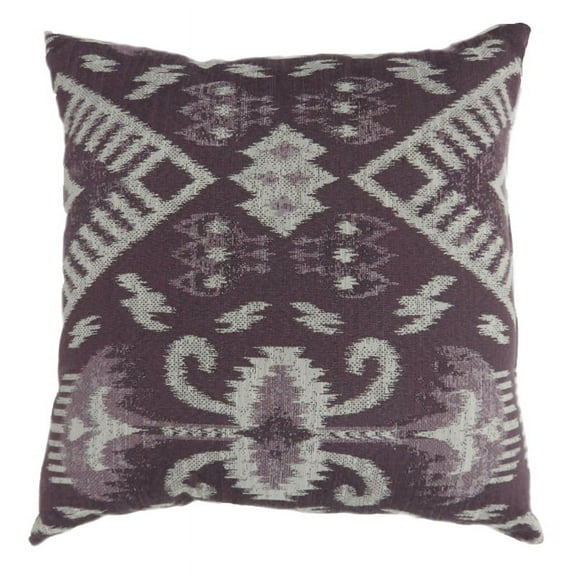 Furniture of America Sorsha Fabric Small Throw Pillow in Purple (Set of 2)