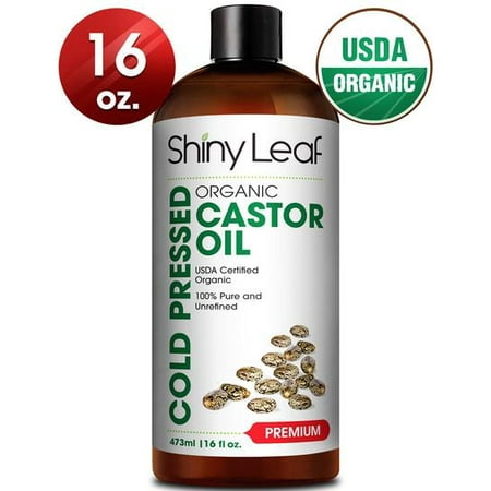 Castor Oil For Hair Growth, Eyelashes (16oz) USDA Organic, 100% Pure, Hexane Free, Cold Pressed, Prevents Hair Breakage & Fall, Natural