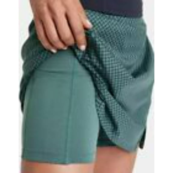 All in Motion Target Women Dark Green/Black Athletic Knit Slit Skort Size XS