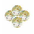 thumbnail image 7 of 15 Inch Round Placemats Set of 4, Spring Sunflowers Non Slip Heat Insulation PP Table Mats, Eucalyptus Leaves Flowers Butterfly Washable Place Mats for Kitchen Dining Party Table Decor, 7 of 7
