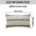thumbnail image 7 of Unique Bargains Striped Throw Pillow Covers Pack of 2 Green/Grey 12" x 20", 7 of 7