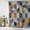 Blue Yellow Orange Gray, variant on Cherry Farmhouse Shower Curtains for Bathroom, Modern Rustic Cherries Daisy Linen Waterproof Fabric Shower Curtain, Decorative Bathroom Curtain for Bathtub, 36"x72" , No Hooks Included