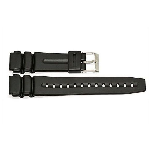 19MM BLACK RUBBER WATCH BAND STRAP FITS CASIO AD300, DW290, DW340, MD310