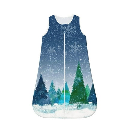 

Fotbe Christmas Trees Pattern Sleep Sack - Baby Wearable Blanket with Zipper Extra Soft Cotton Sleeveless Sleeping Bag for Infants-X-Large