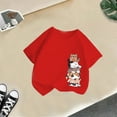 thumbnail image 4 of Curuila Kid Girls Tops Cartoon Print Crew Neck Short Sleeve Tee Summer Casual Loose T Shirt Red Size 6-8 Years, 4 of 4