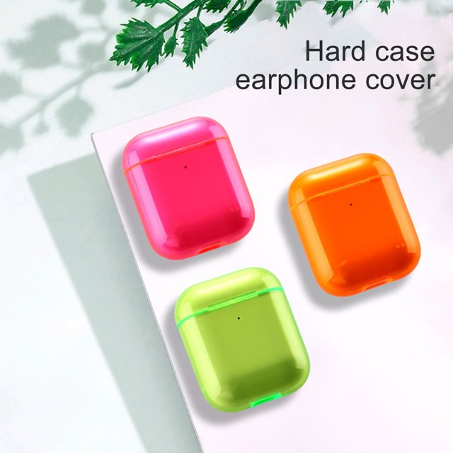 Gwong Electrónica Estuche protector Transparente A prueba de choque Color Color Bluetooth Compatible con Auricular Putter Putter para AirPods 1/2 / Pro