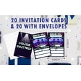 thumbnail image 2 of Games Birthday Party Invitations, Glow Neon Game On Birthday Invitations For Brother Bro Teen Boys Girls, 20 Invites Cards With 20 Envelopes, Party Supplies Favors -H11, 2 of 5
