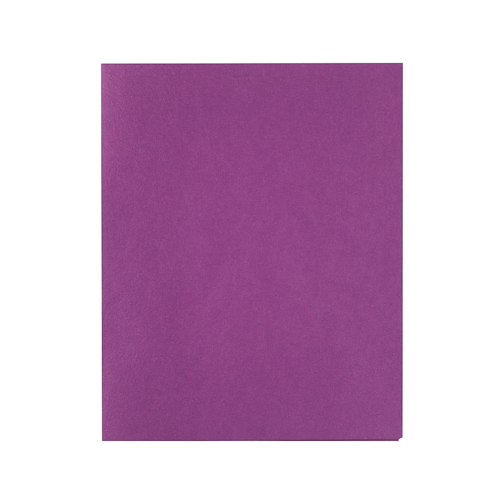 Staples School Grade 2 Pocket Folder with Fasteners Purple 25/BX 578551