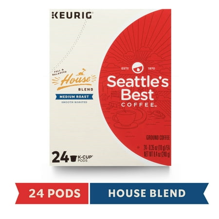Seattle's Best Coffee House Blend Medium Roast Single Cup Coffee for Keurig Brewers, Box of 24 K-Cup