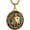Gold, variant on Knights Templar Put On The Whole of God Ephesians 6:13-17 Red Cross Design Stainless Steel Necklace for Men