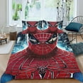 thumbnail image 2 of Spiderman Hombre Araña Conjunto de sábanas temático, trío de piezas, cómodo y amigable con la piel, diseño único, regalo de decoración para el hogar para familiares, amigos y fans,135cm *200cm, 2 of 6