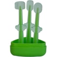 thumbnail image 2 of Baby Toothbrush Set, 3 Pieces, Ultra-Soft Silicone Bristles, Ages 3-18 Months, 2 of 8