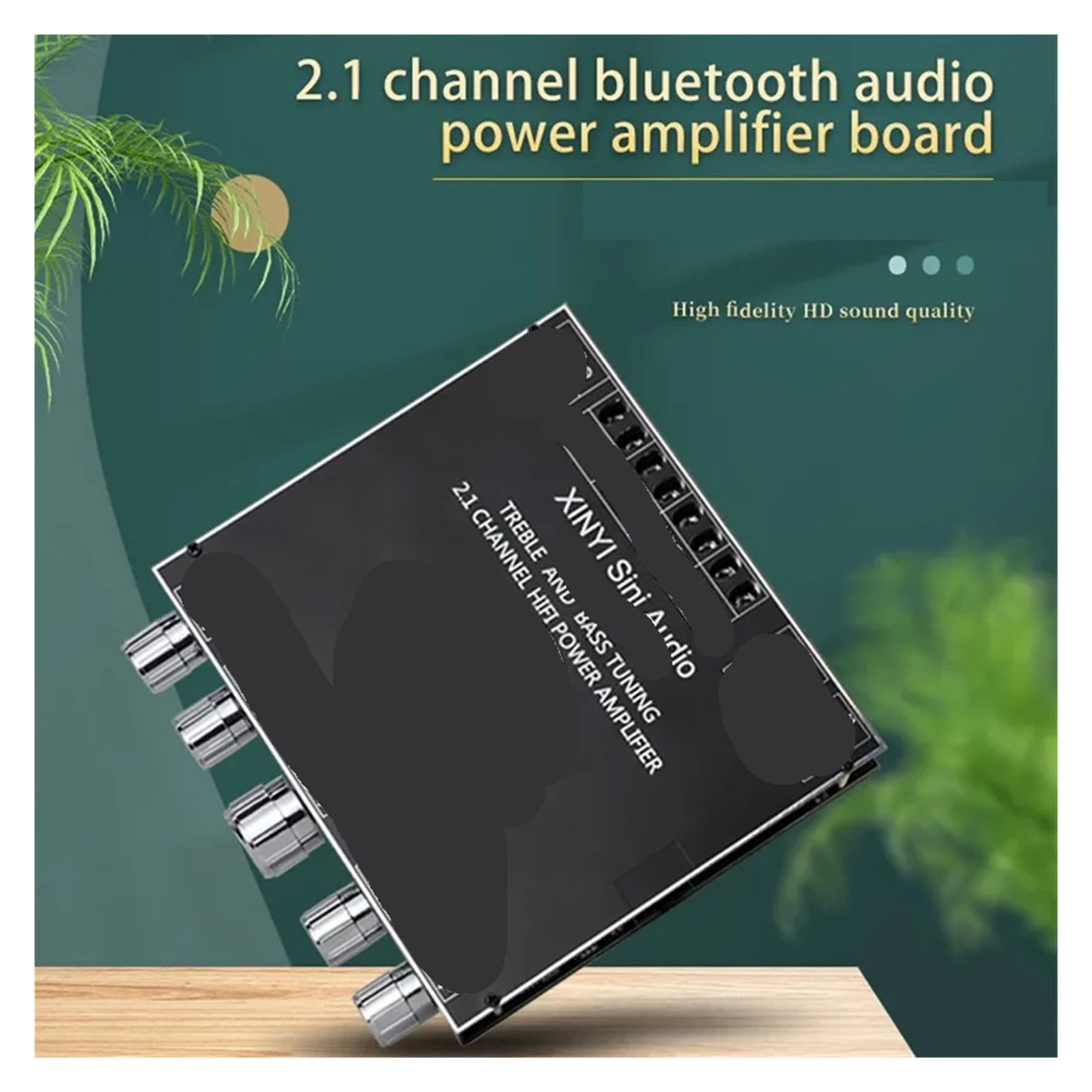 Bluetooth Power Amplifier Board USB Sound Card Subwoofer Theater Stereo Equalizer Amp 2.1 ,Bass & Treble Control