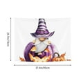 thumbnail image 6 of Hirioo Halloween Gnome With Pumpkins Print Tapestry Lightweight Fabric for Bedroom Aesthetic Home Wall Dorm Décor Living Room Decor 29x37 Inch, 6 of 8