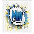 thumbnail image 3 of Ambesonne Mia Shower Curtain, Feminine Name Comic Art, 69"Wx70"L, Multicolor, 3 of 3