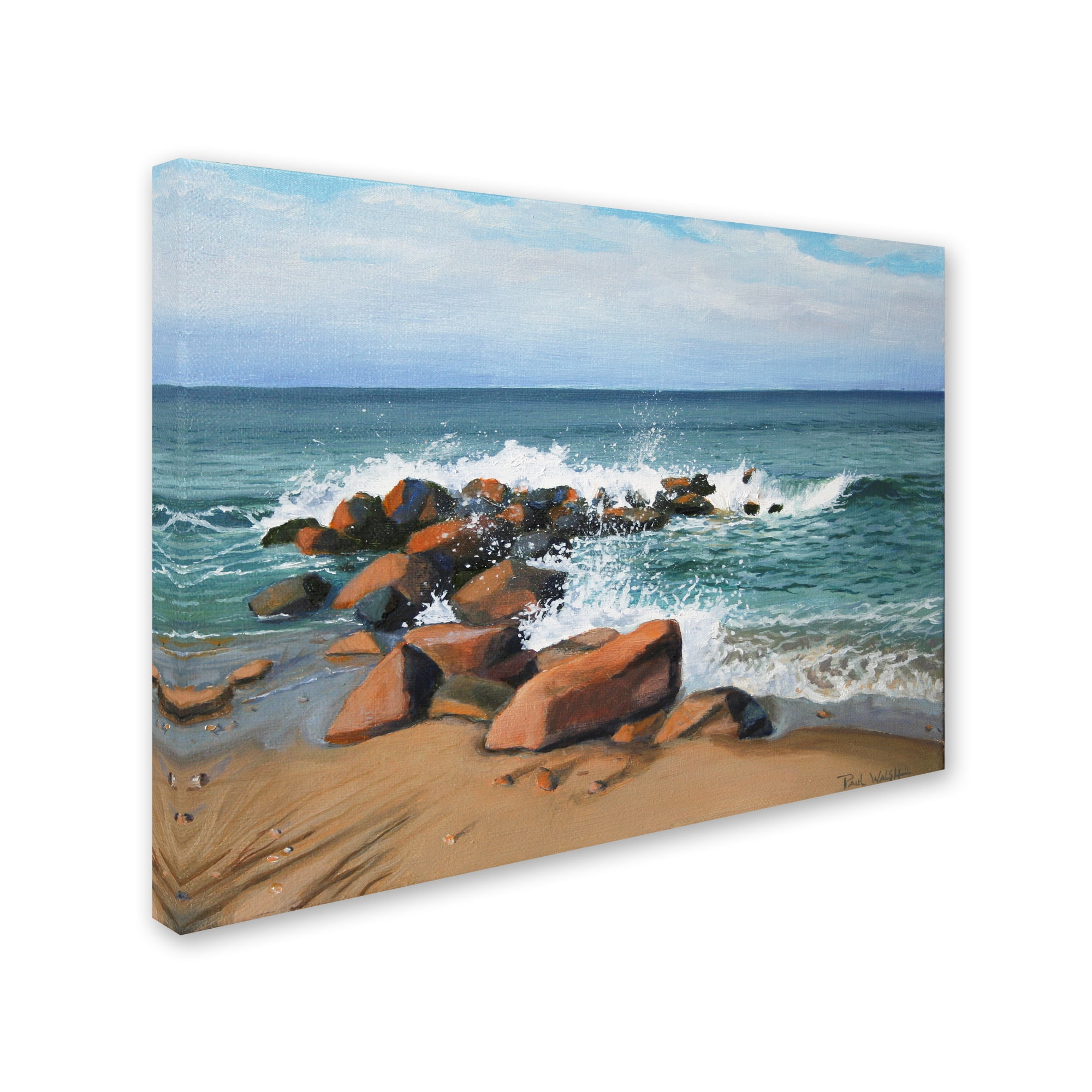 Trademark Fine Art 'Block Island Wave' Canvas Art by Paul Walsh