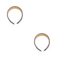 thumbnail image 1 of Minnieouse Banda de pelo plisada para mujer, banda para el pelo de cuero de Color sólido de diseño Simple para niñas, accesorio de mano gris oscuro 2piezas, 1 of 6