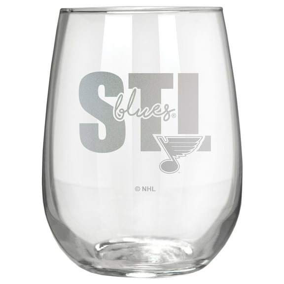 St. Louis Blues Etched 17oz. City Stemless Wine Glass