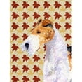 thumbnail image 1 of 15 x 15 Po Fox Terrier Automne Feuilles Portrait Drapeau Jardin Taille, 1 of 1