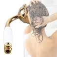 thumbnail image 2 of Cabezal de ducha de mano dorado - Rociador de baño, 2 of 10