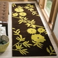 thumbnail image 2 of SAFAVIEH Soho Shelby Abstract Floral Wool Runner Rug, Brown/Green, 2'6" x 8', 2 of 8