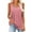 Pink, variant on Fancifize Summer Tank Tops for Women Pleated Double Strap Camisole Loose Fit Casual Scoop Neck Sleeveless Shirts