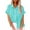 Light Blue, variant on Plus Size Button Down Shirts for Women Classic Solid Color Lapel Roll Up Sleeve Tops Comfortable Casual Loose Fashion Blouse Shirts Navy XXXXL