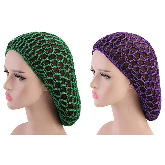 WAXIAYU Girls Hair Accessories Hair Nets 2PCS Crochet Net Hat