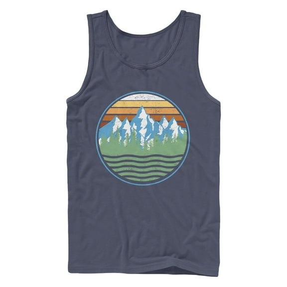 Men's Lost Gods Distressed Circle Mountain Tank Top